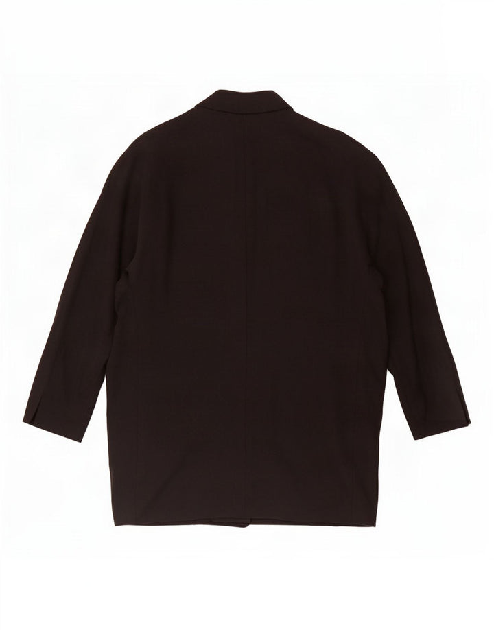 Zara Damen-Blazer mit 3/4-Ärmeln, offen, UK 14, mittelschwarz, Lyocell