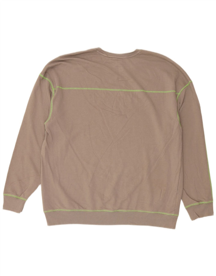 Calvin Klein Herren-Grafik-Oberteil, langärmelig, groß, braune Baumwolle