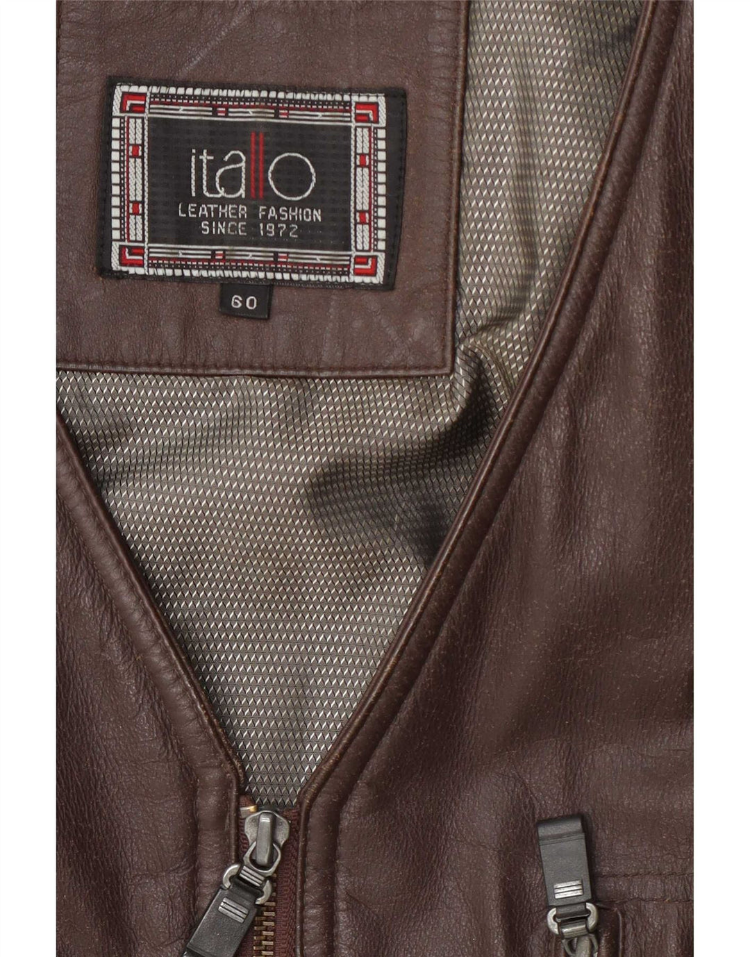 Itallo Herren-Leder-Utility-Gilet IT 60 4XL Braun