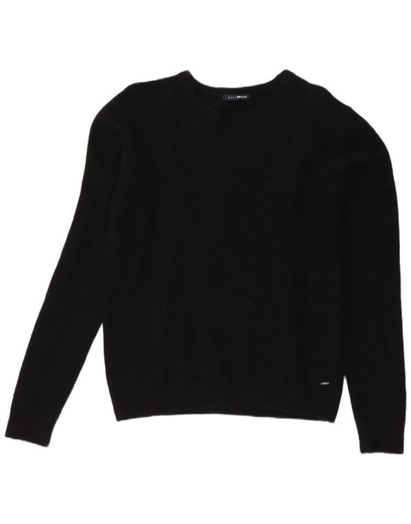 Gas Herren-Pullover mit Rundhalsausschnitt, mittelgroß, Schwarz