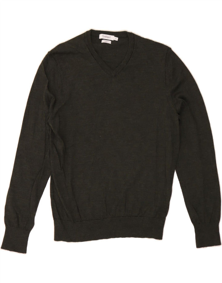 CONBIPEL Womens V-Neck Jumper Sweater UK 18 XL Khaki Wool Vintage Conbipel and Second-Hand Conbipel from Messina Hembry 