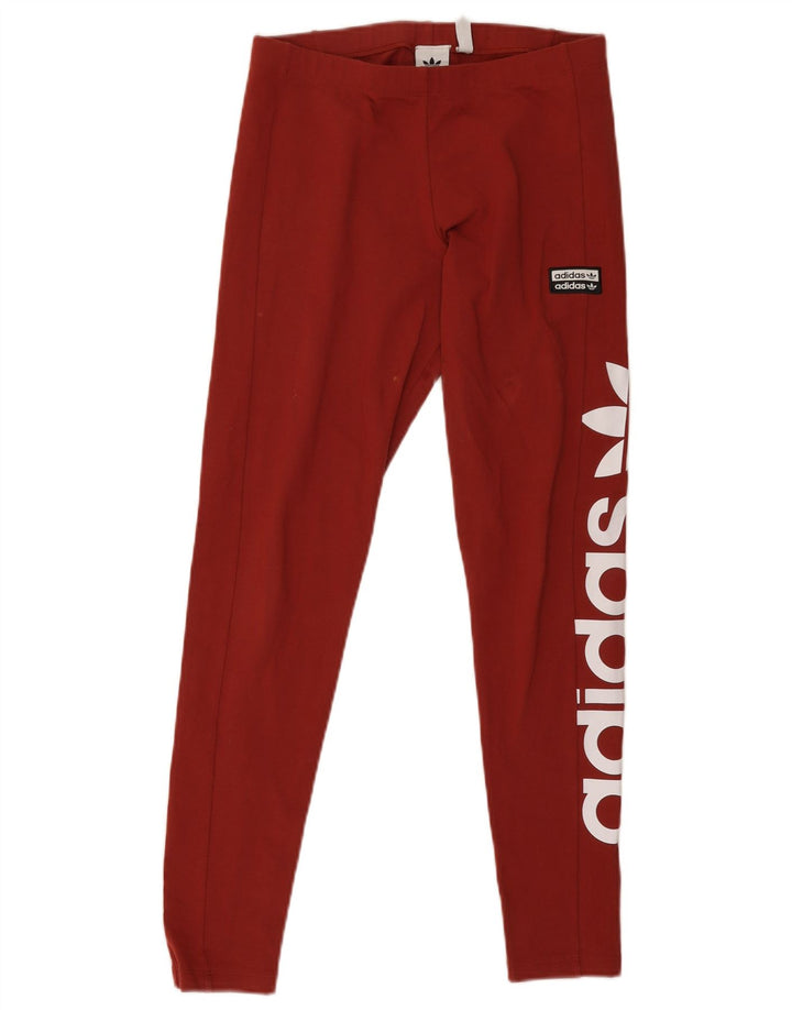 Adidas Damen Graphic Leggings UK 12 Medium Burgund