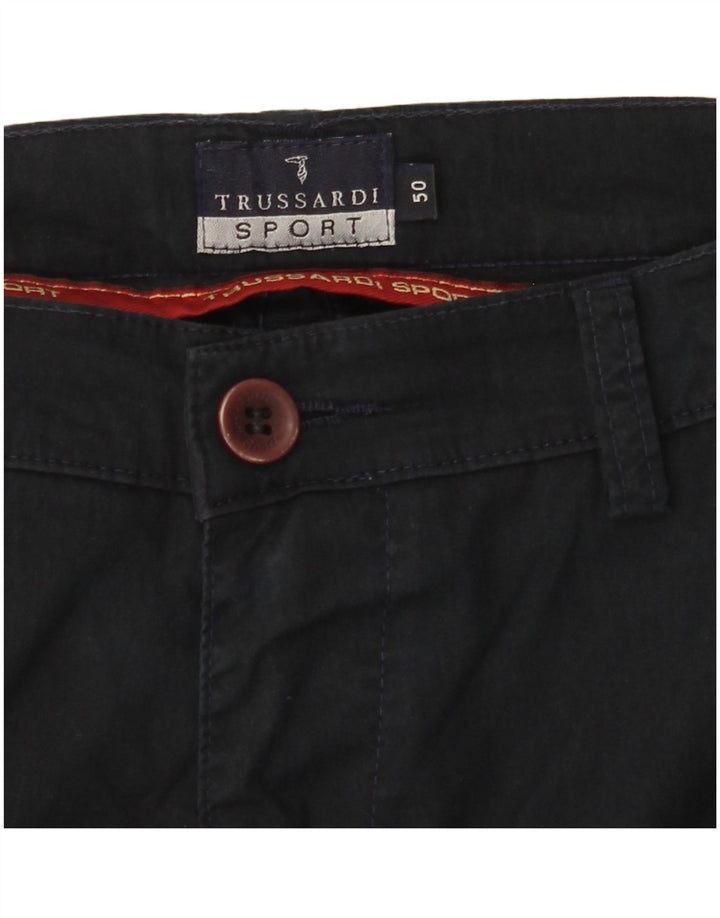 TRUSSARDI Herren gerade Chinohose IT 50 Large W30 L31 Marineblau