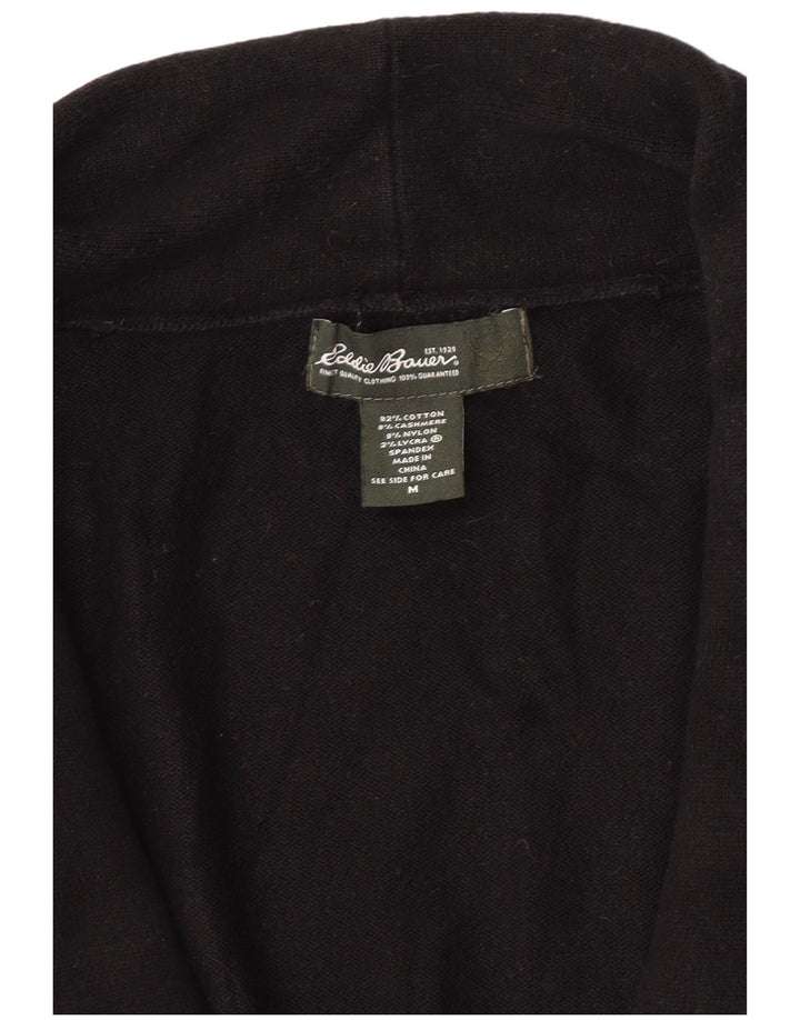 Eddie Bauer Damen-Cardigan-Pullover UK 14 Mittelschwarze Baumwolle