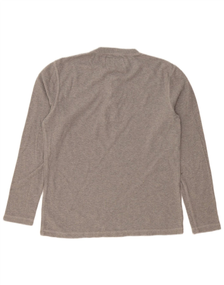 SUPERDRY Herren-Top mit langen Ärmeln, Mittelgrau