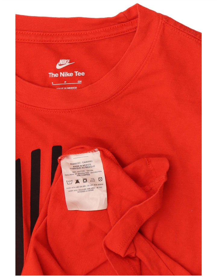 Nike Herren-T-Shirt mit Grafik, Größe S, Orange, Baumwolle