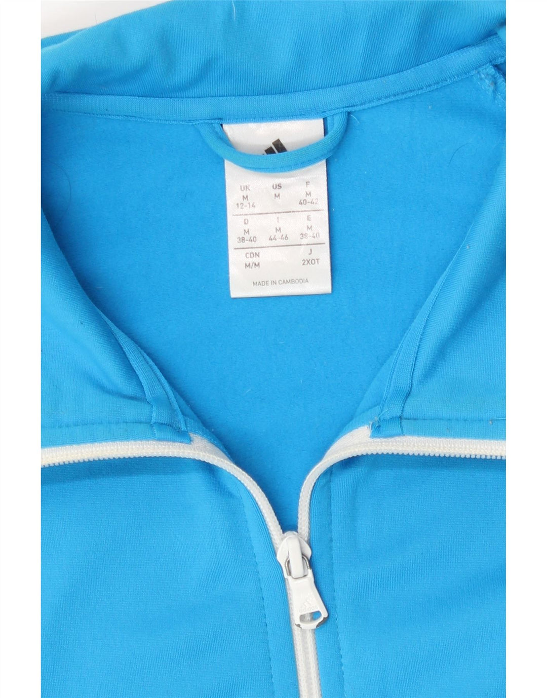 Adidas Damen Trainingsanzug Top Jacke UK 12/14 Mittelblau
