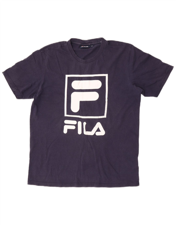 Fila Herren-T-Shirt mit Grafik, mittlere marineblaue Baumwolle