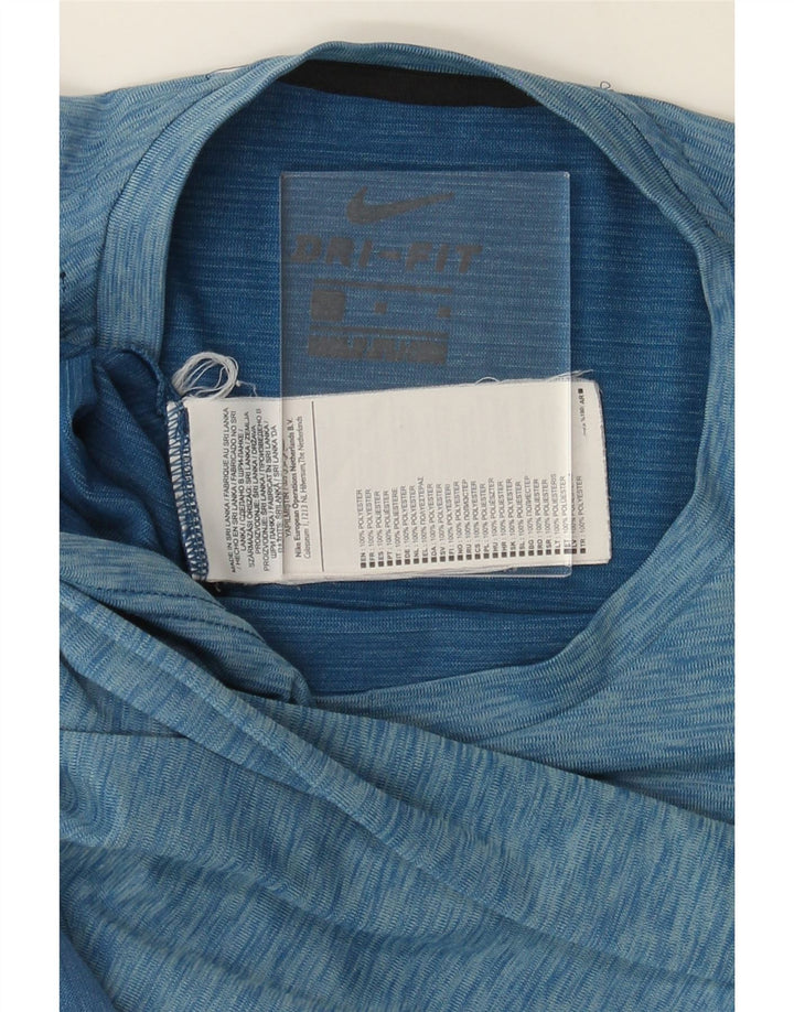 NIKE Mens Dri Fit T-Shirt Top Medium Blue Flecked Polyester Vintage Nike and Second-Hand Nike from Messina Hembry 