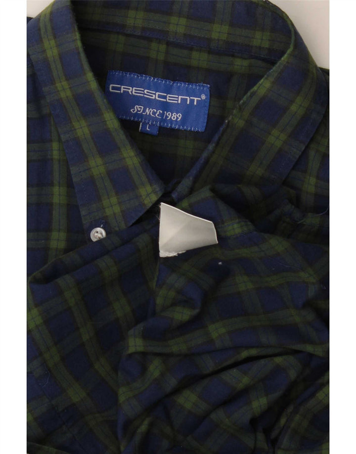 Vintage Herrenhemd groß marineblau kariert