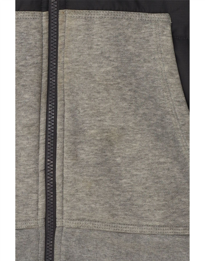 Nike Herren-Kapuzenpullover mit Reißverschluss, mittelgraue Colourblock-Baumwolle