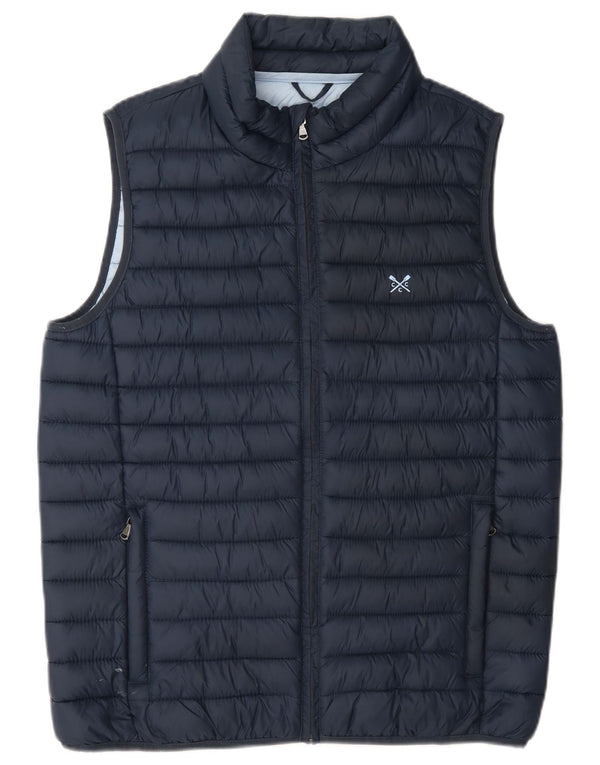 Crew Clothing Herren Wattierte Weste UK 36 Small Marineblaues Nylon