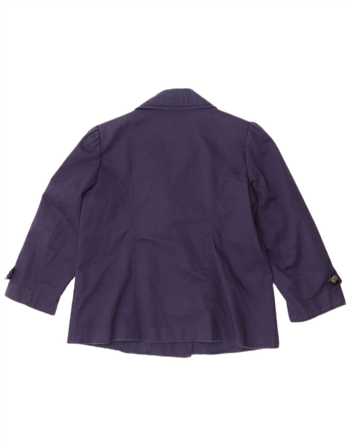 Marks & Spencer Damen Kurzer Trenchcoat UK 14 Mittel Marineblau