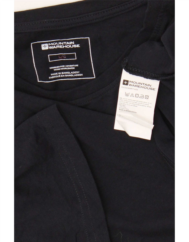 Mountain Warehouse Herren-T-Shirt-Oberteil, groß, marineblaue Baumwolle