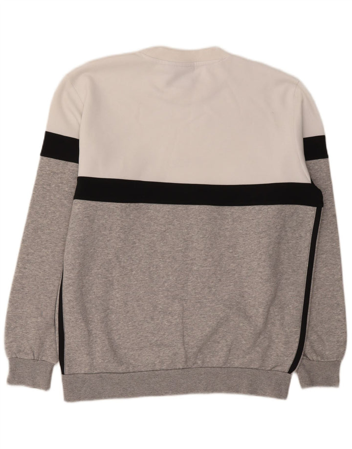 Adidas Herren Grafik-Sweatshirt-Pullover Mittelweißes Farbblock-Polyester