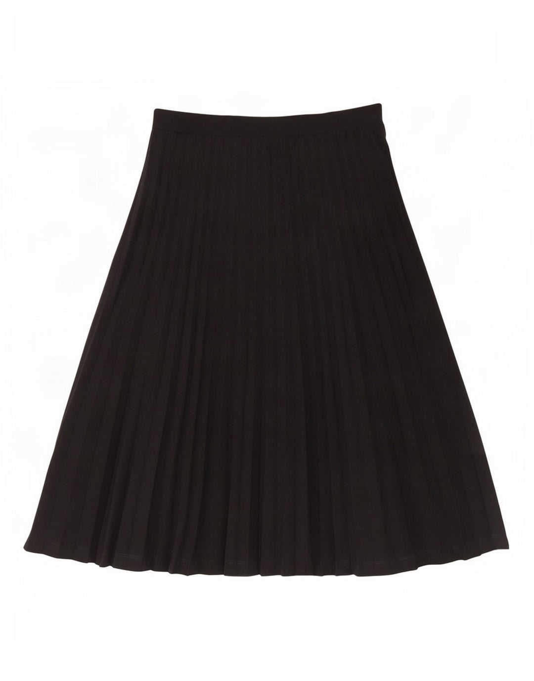 Marks & Spencer Damen Midi-Faltenrock UK 12 Medium W30 Schwarz Polyester