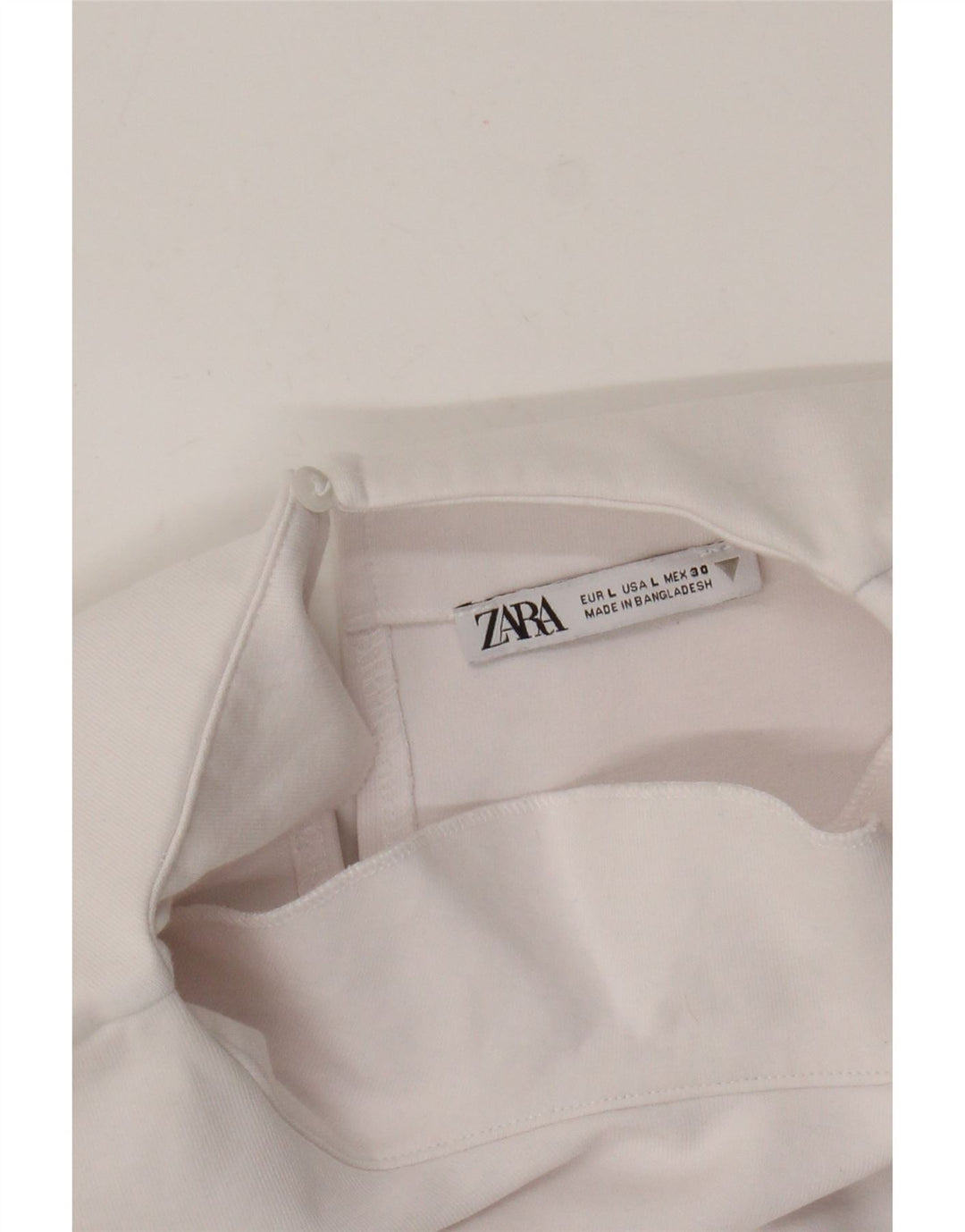 Ärmelloses Crop-Blusenoberteil für Damen von Zara, Größe 44, Weiß