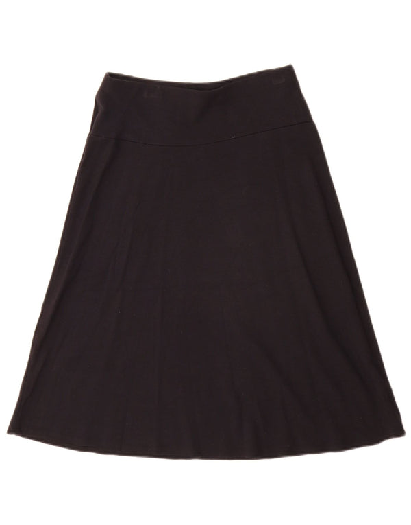 Marks & Spencer Damen A-Linienrock UK 8 Small W26 Schwarze Viskose