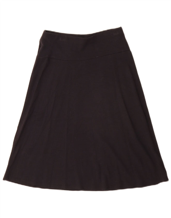 Marks & Spencer Damen A-Linienrock UK 8 Small W26 Schwarze Viskose