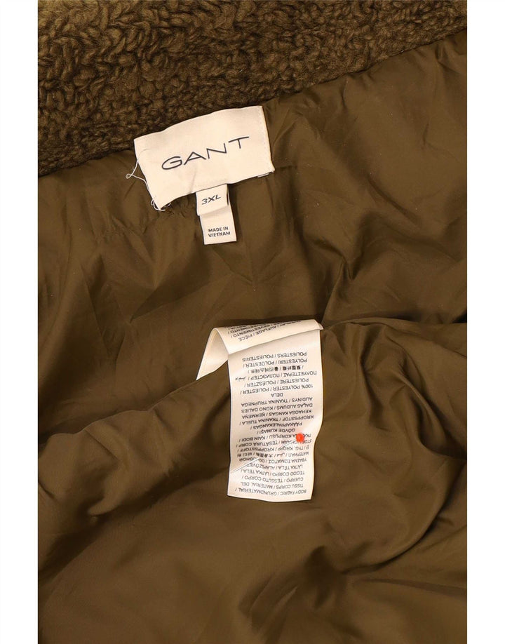 Gant Herren Fleecejacke UK 46 3XL Khaki Polyester