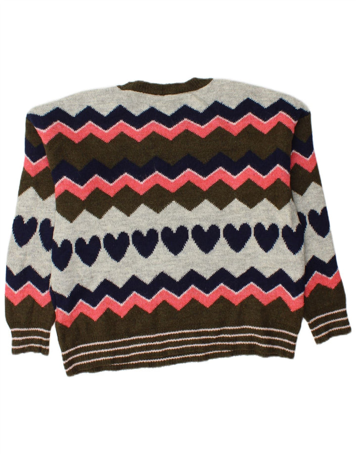 White Stuff Damen-Pullover mit Rundhalsausschnitt, Größe M, mehrfarbig