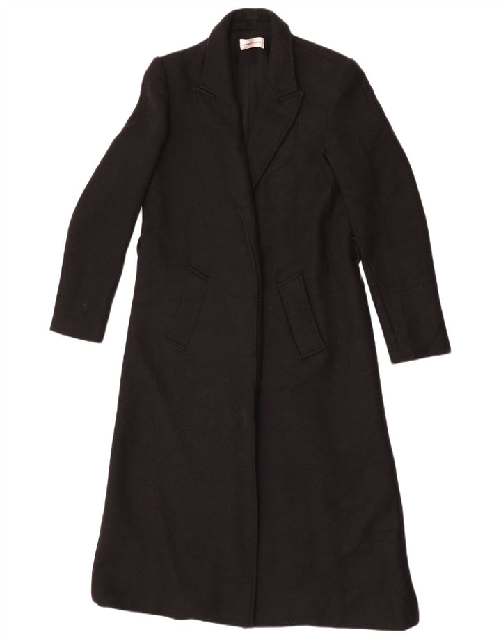 Sandro Ferrone Damen Mantel UK 12 Mittelschwarze Wolle