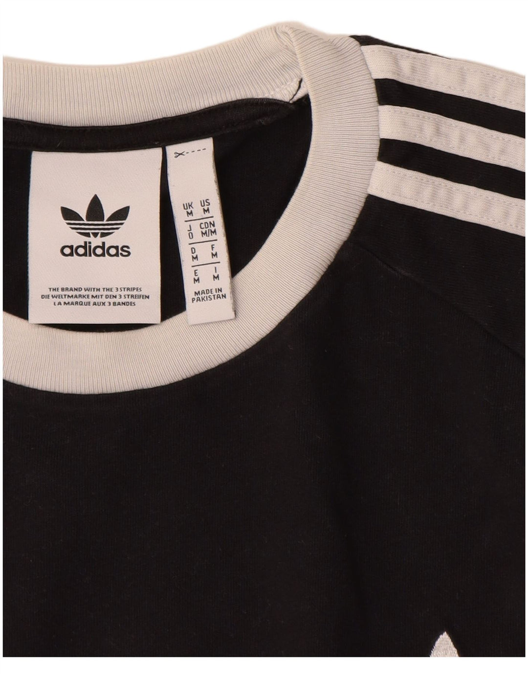 ADIDAS Herren T-Shirt Top Medium Schwarz Baumwolle