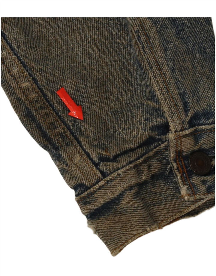 Levi's Herren Crop Denim Jacke UK 42 XL Blaue Baumwolle