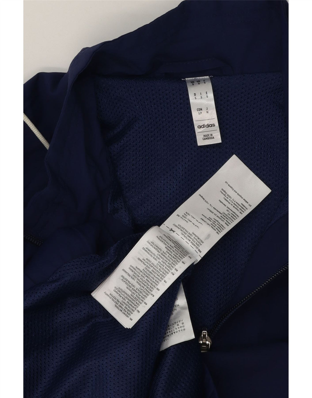 Adidas Herren Italia Graphic Trainingsanzug Top Jacke Small Marineblau Polyester