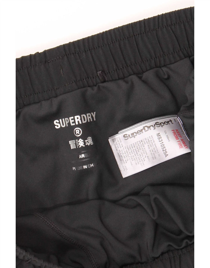 Superdry Damen Sportshorts UK 16 Large Schwarz Polyester