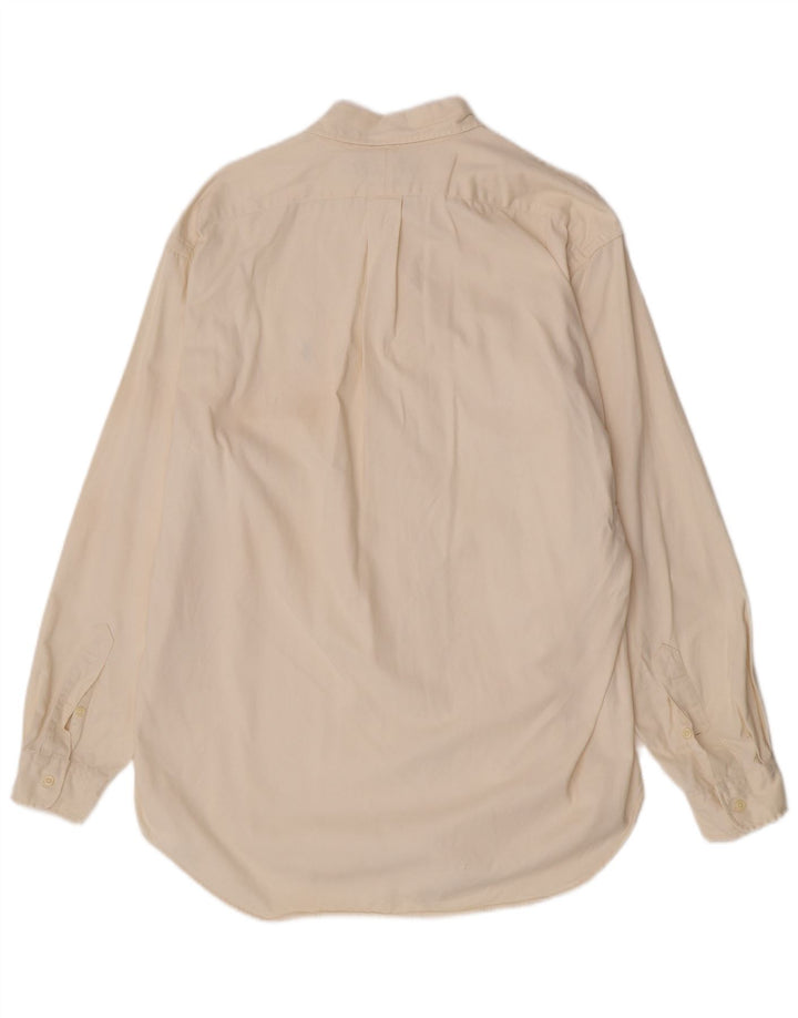 Ralph Lauren Herren-Blaire-Hemd, groß, cremefarbene Baumwolle