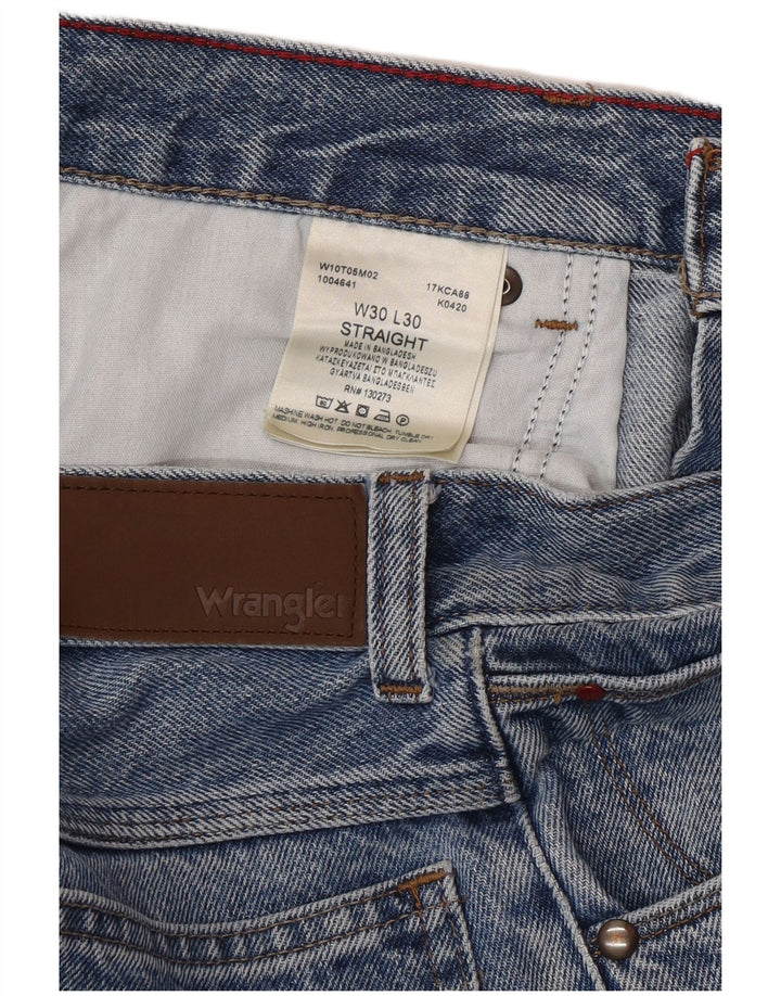 Wrangler Herren Straight Jeans W30 L30 Blaue Baumwolle