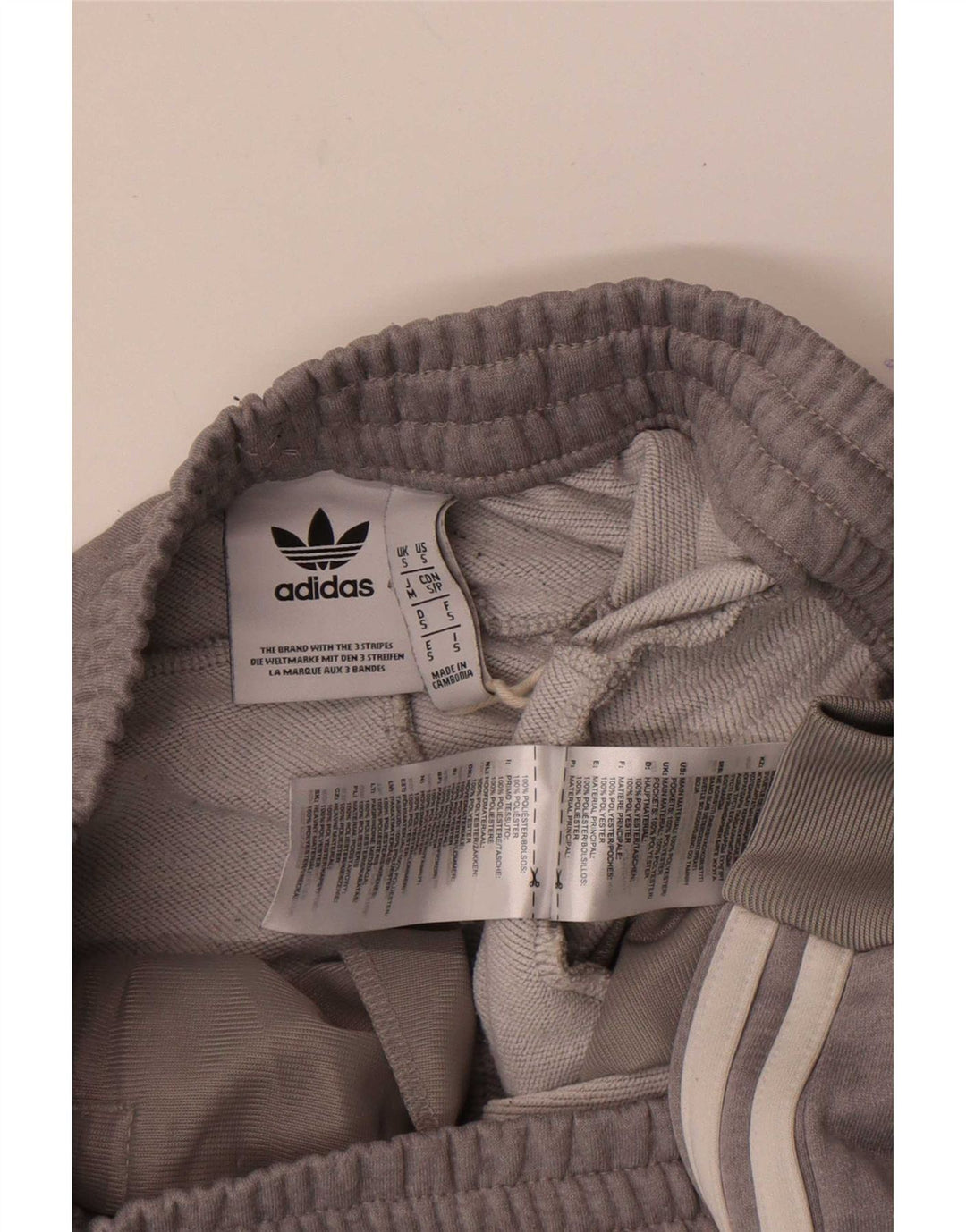 Adidas Herren-Trainingshose, Jogginghose, klein, grau, Polyester