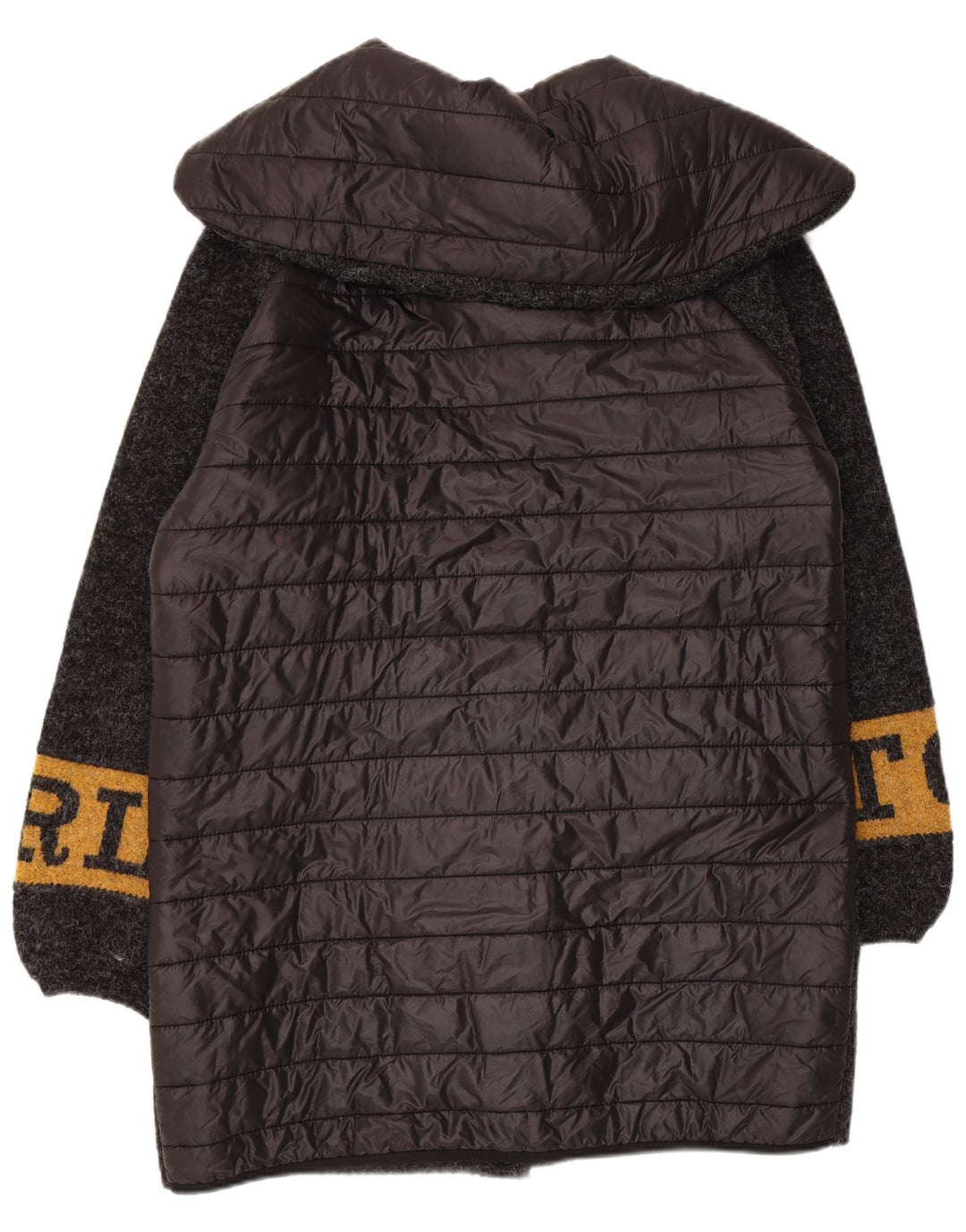 Toy G Womens Graphic Overcoat UK 12 Mittelgraue Wolle