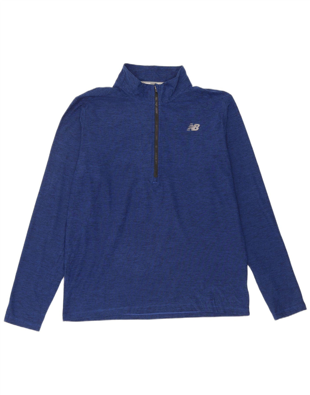 New Balance Herren-Pullover-Trainingsoberteil mit Reißverschluss und Halsausschnitt, groß, blau gefleckt