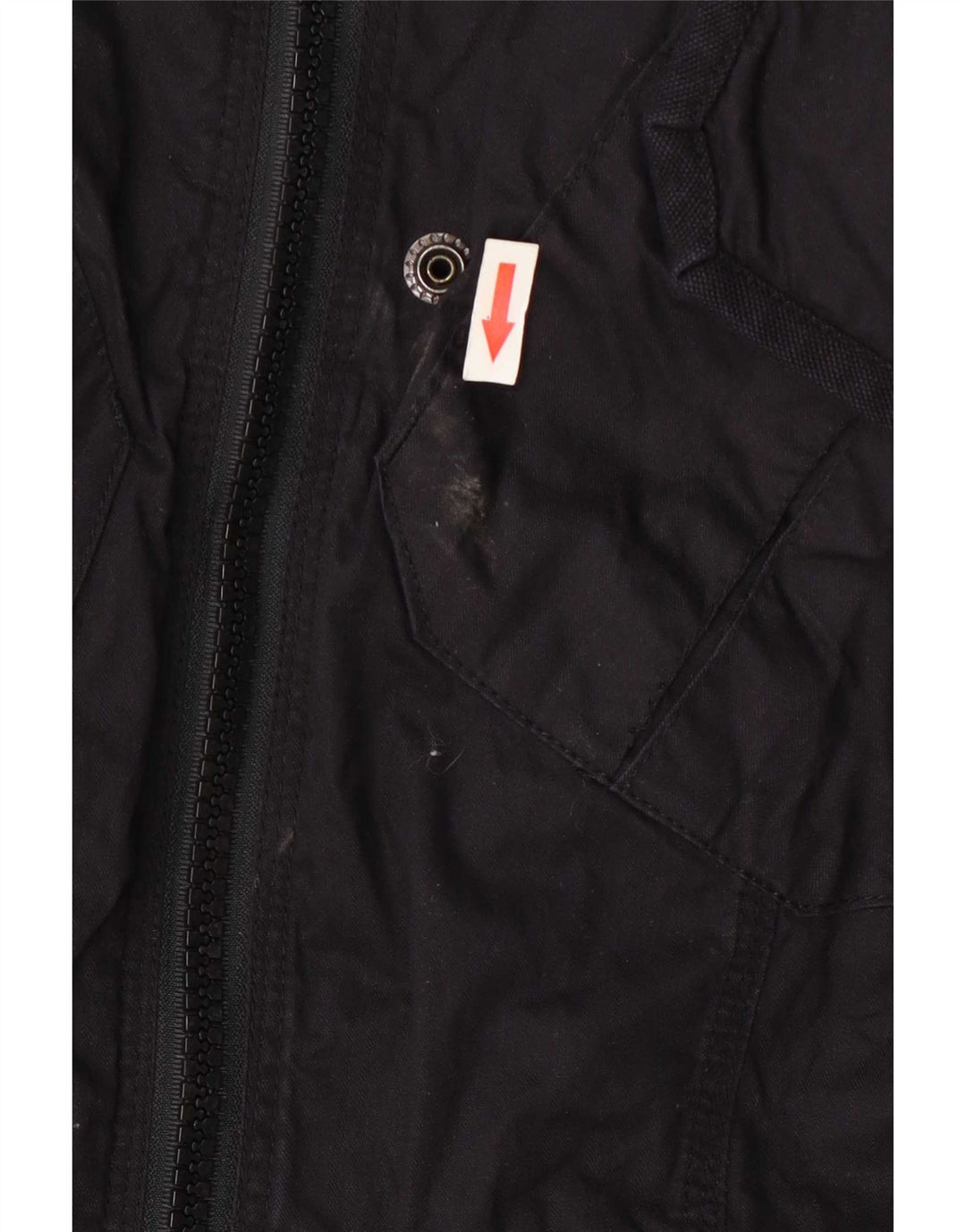 Superdry Herren Utility-Jacke UK 38 Mittelschwarze Baumwolle