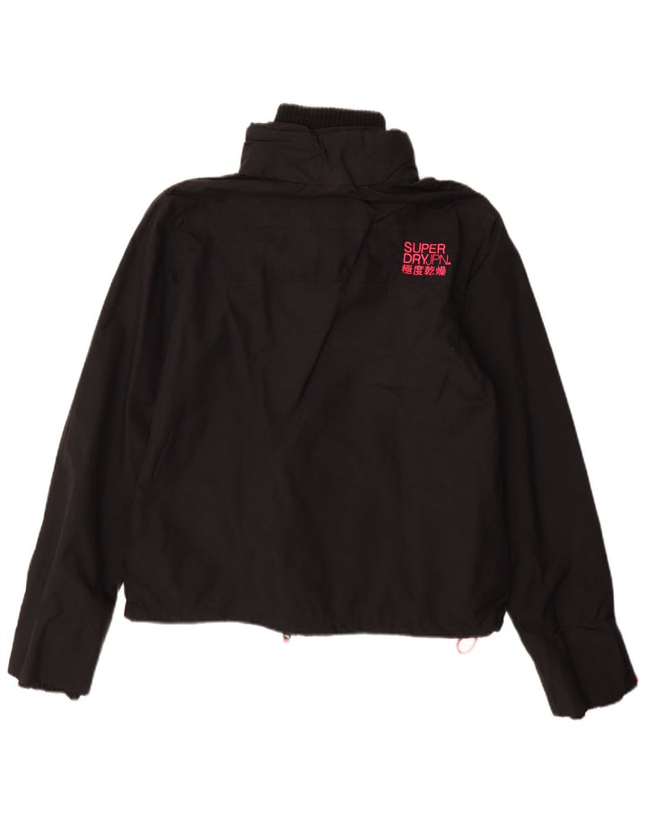 Superdry Damen The Windcheater Windjacke UK 18 XL Schwarz Nylon