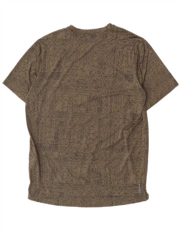 Under Armour Herren-T-Shirt mit abstraktem Muster, großes Khaki-Polyester