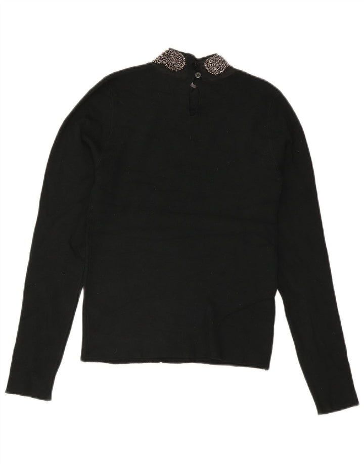 Oasis Damen Top Langarm UK 8 Small Grüne Viskose