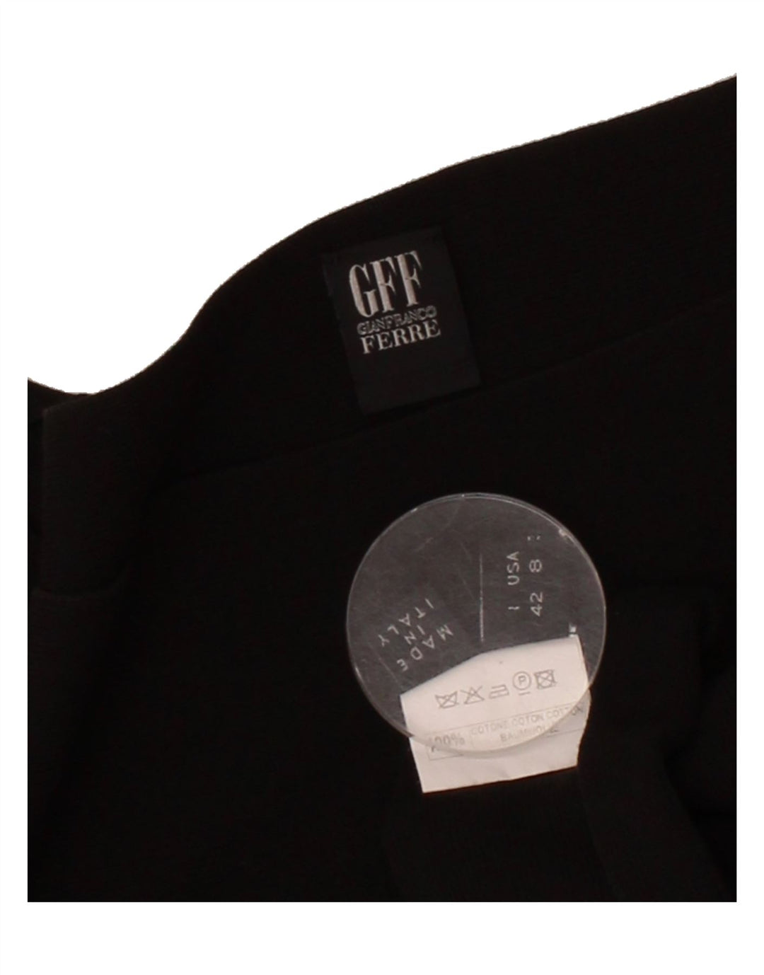 GIANFRANCO FERRE Womens Crop Boat Neck Jumper Sweater IT 42 Medium Black Vintage Gianfranco Ferre and Second-Hand Gianfranco Ferre from Messina Hembry 
