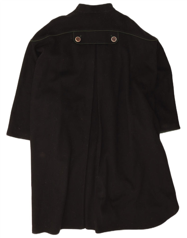 Pischl Damen Poncho-Mantel, Einheitsgröße, schwarze Wolle