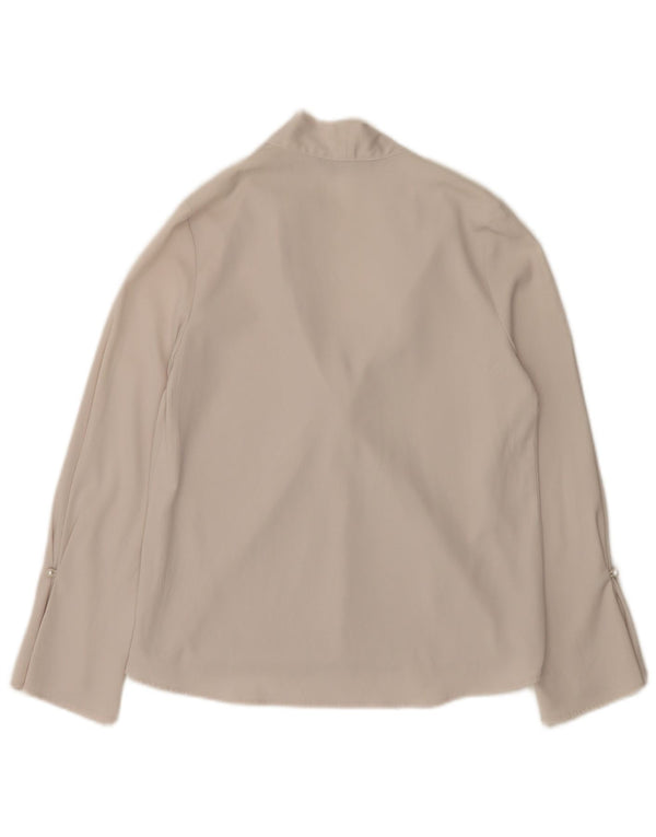 Zara Damen-Langarm-Oversize-Blusenoberteil, Gr. 6, XS, Weiß