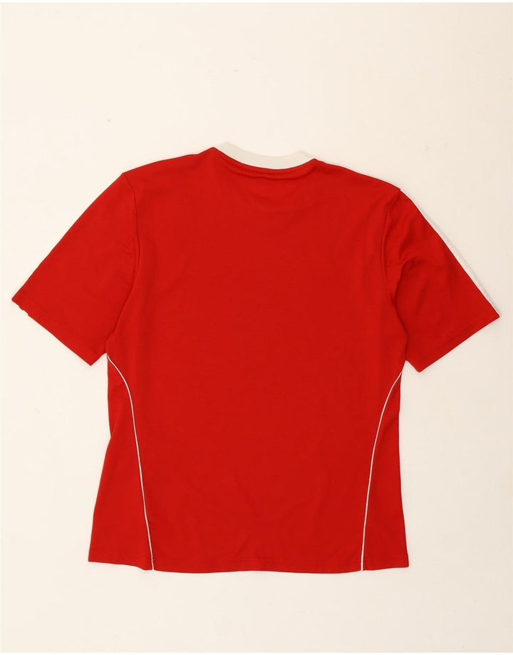 Adidas Herren Climalite T-Shirt Top Mittelrotes Polyester