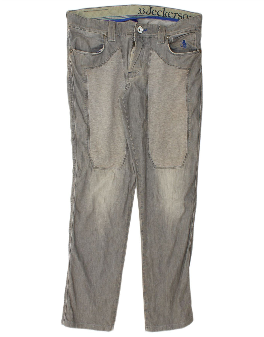 Jeckerson Damen Slim Jeans W33 L29 Graue Baumwolle