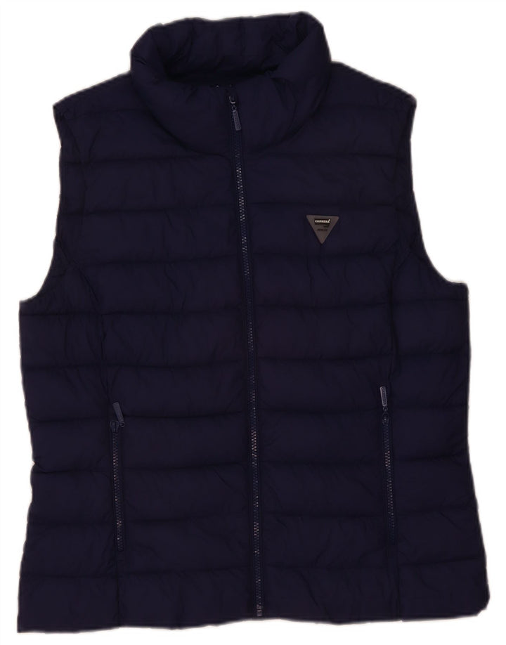 Carrera Damen Wattierte Weste UK 16 Large Marineblau Polyamid