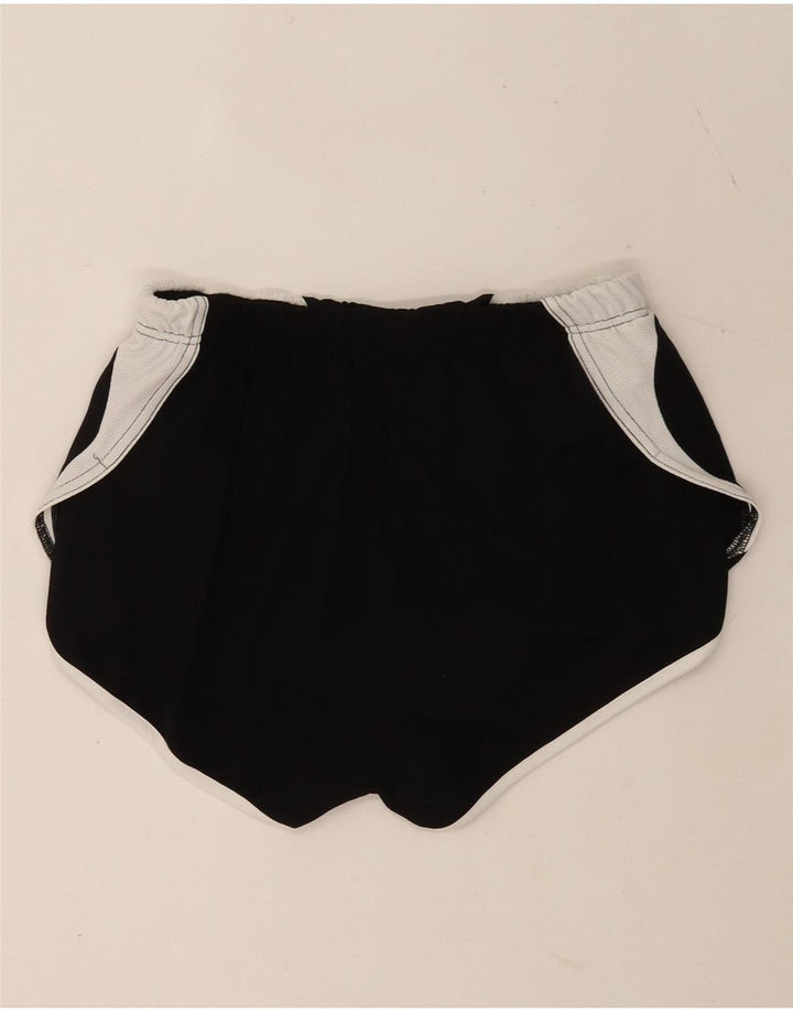 Asics Damen Graphic Sport Shorts UK 12 Mittelschwarzes Colourblock-Polyester
