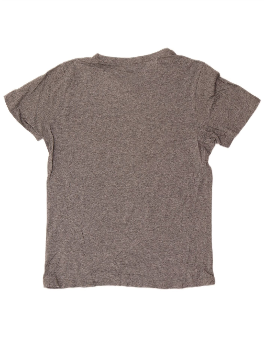 Puma Herren Grafik-T-Shirt-Oberteil aus mittelgrau gesprenkelter Baumwolle