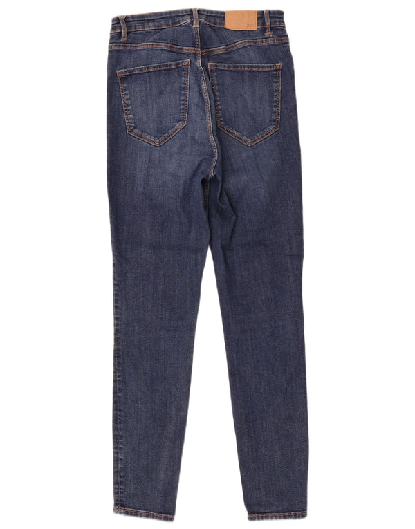 Zara Damen High Waist Skinny Jeans EU 40 Medium W30 L28 Blaue Baumwolle