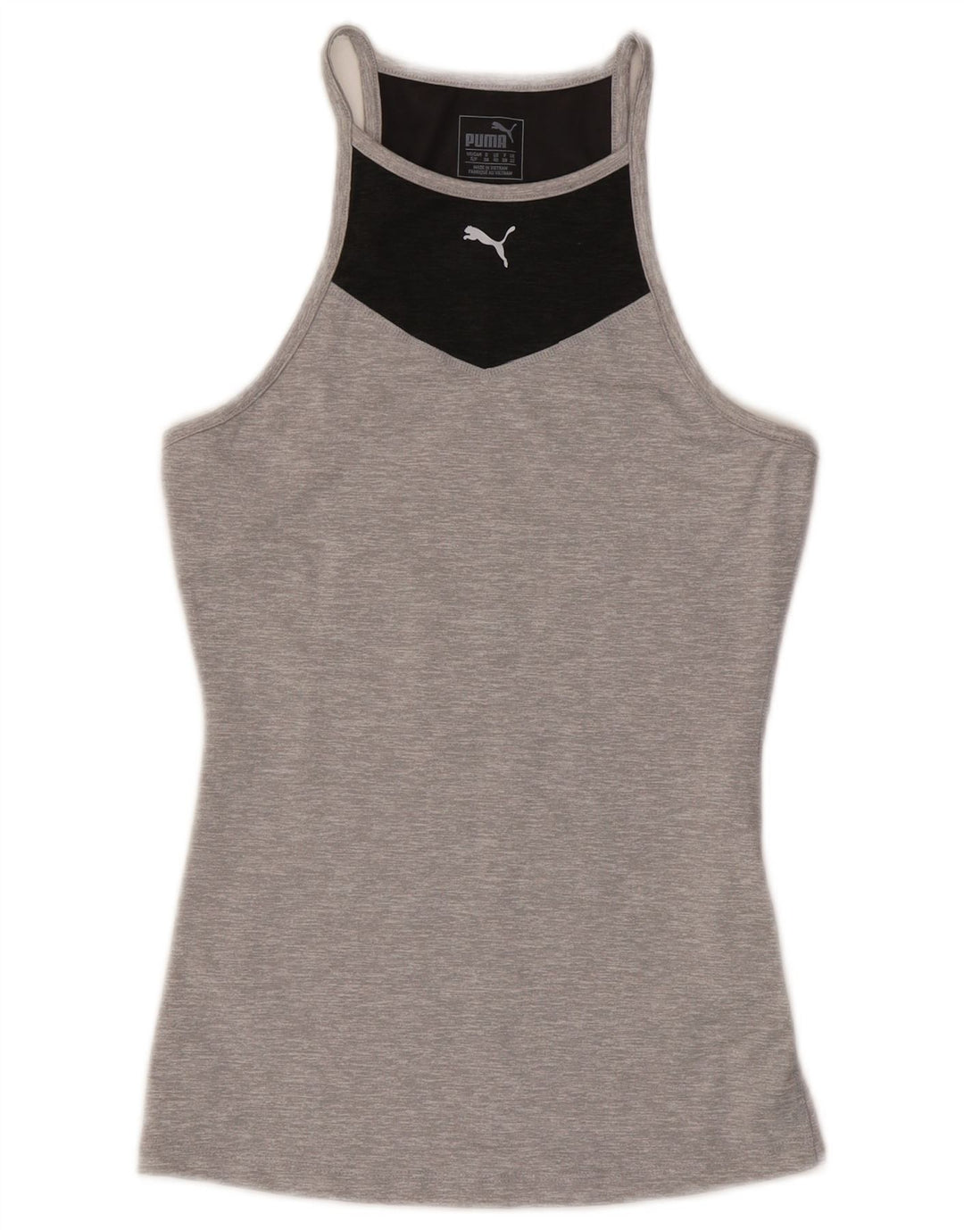 Puma Damen Weste Top UK 10 Small Graues Colourblock-Polyester