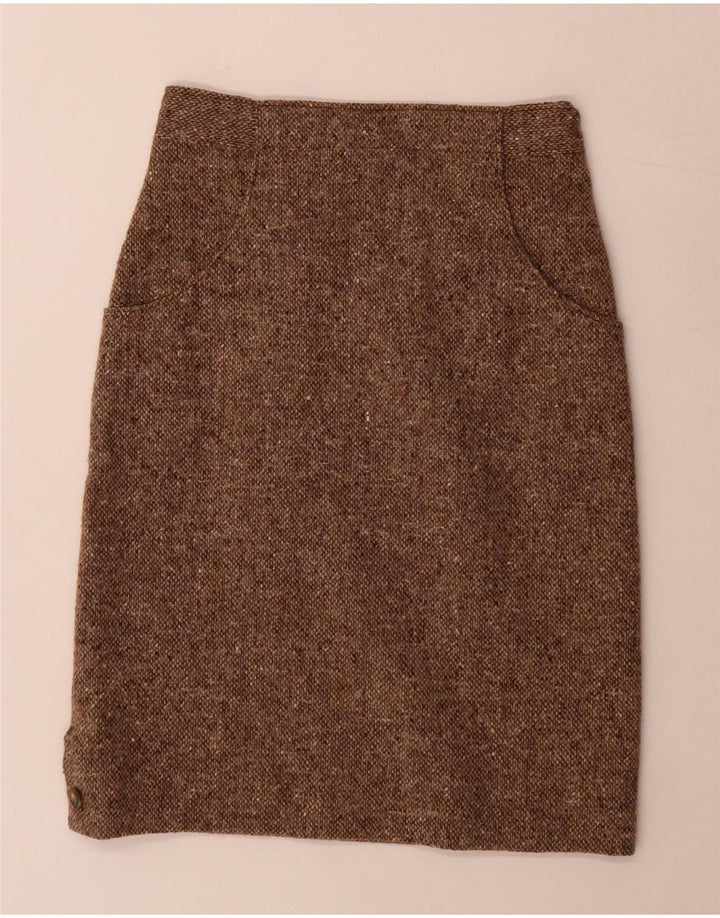 Vintage Damen 2-teiliges Rockset Medium W24 Braun meliert